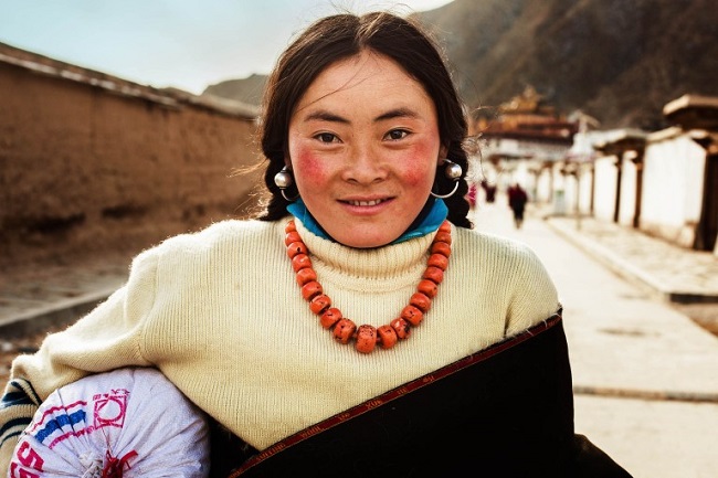 Girl in Labrang Monastery, Xihae, China